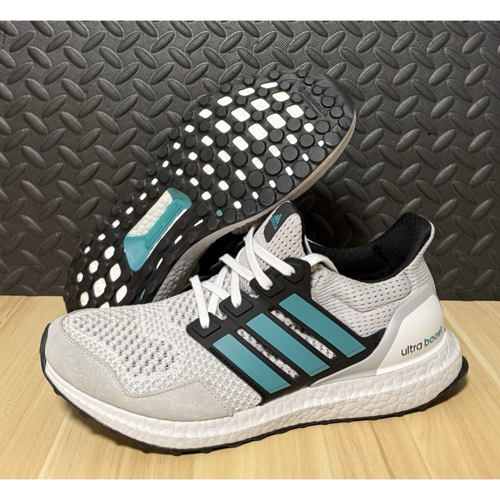 Adidas UltraBoost 1.0 White Pure Teal Running Shoes JQ0823 Mens Size 9 NEW